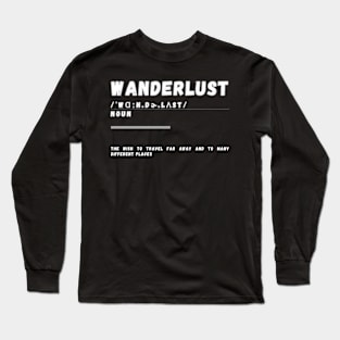 Word Wanderlust Long Sleeve T-Shirt